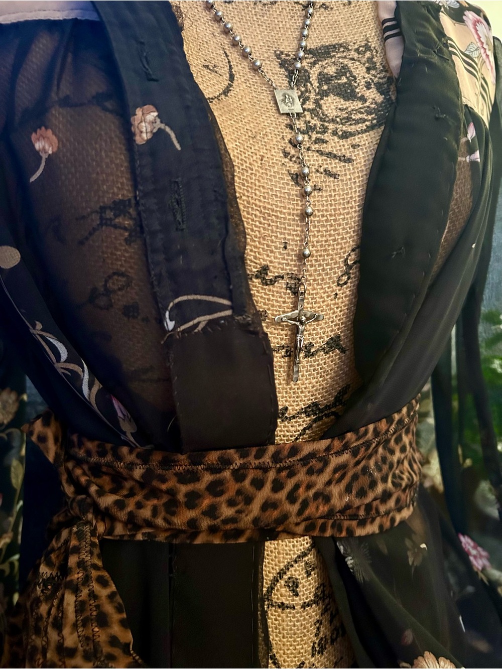 Handmade Whimsigoth Sheer Floral Maxi Dress Duster - Picture 6 of 16